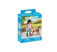 Playmobil Jeune fille rolleuse avec Retriever