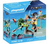 Playmobil 71795 Pirate with Ballista - Pirate Figure with Working Launcher & Acc