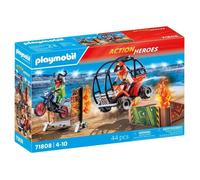 Playmobil Action Heroes 71808 Duo de cascadeurs avec quad et moto E