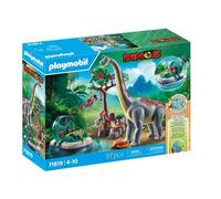 Playmobil Jouet de construction Dinos – Rencontre avec Brachiosaurus en hydroglisseur