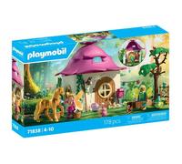 Playmobil Jouet Magic Unicorns 71838 – Maison de fée avec licorne dorée et guirlande lumineuse