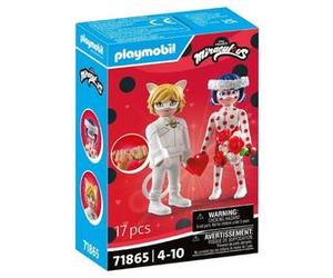 PLAYMOBIL 71865 Mariage Ladybug & Chat Noir, Miraculous, 17 pieces, Des 4 ans