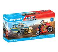 Playmobil 71875 - pick-up police moto 2 figurines