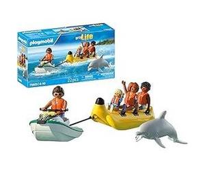 Playmobil 71905 Scooter des mers, banane tractée & 4 personnages, My Life Vacances a la plage, 22 pieces, des 4 ans