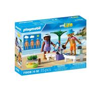 Playmobil 71908 Couple vacanciers à la plage avec transats et accessoires