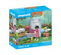 Playmobil 71950 Animaux & Amis Coffret L'heure du bain des animaux Jaune