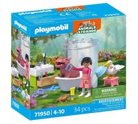 Playmobil - Jouet - Plaisir Animal du Bain 71950 - Soins et accessoires - Dès 4 ans