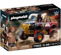 PLAYMOBIL 71955 WWE Le Monster Truck de The Rock, Légende du catch à collectionner, 49 pièces, dès 5 ans