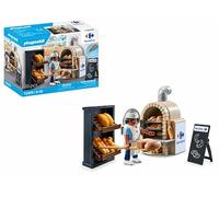 Playmobil 72019 La Boulangerie Carrefour - Set Exclusif Carrefour - Univers Supermarché Miniature avec Four à Pain, Viennoiseries et Accessoires - 26 Pièces - Dès 5 Ans