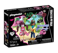 Playmobil Monster High Rendez-Vous de la Saint-Valentinc Draculaura et Clawd avec Banc et Accessoires, Jouet pour Enfants à partir de 5 Ans, 72043