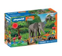 Playmobil – Set de jeu 72068 Eléphants et soigneur animalier My Life Le Zoo – 43 pièces – Dès 4 ans