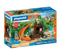 Playmobil | Animals & Friends | Zoo Au Coeur de la Jungle | Grand Arbre de la Jungle avec canoë et catapulte| Jouet pour Enfants à partir de 4 Ans | 72071