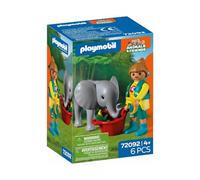 Playmobil – Zoo : éléphanteau et gardien de zoo