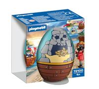 Playmobil Play Egg 72100 Œuf surprise Pirate – canon, coffre, étui réutilisable, dès 4 ans