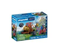 PLAYMOBIL 72115 Knights Adventure Lion Chevaliers Chariot de Siège 34 Pièces Multicolore