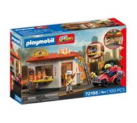 PLAYMOBIL 72195 Restaurant en feu & quad de pompiers, City Action les pompiers, 100 pièces, dès 4 ans