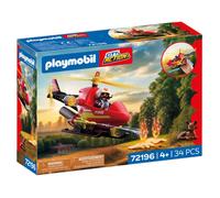 PLAYMOBIL 72196 Hélicoptère de pompiers, City Action les pompiers, 34 pièces, dès 4 ans