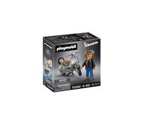 Playmobil 72282 Vespa 80e anniversaire Style Original Set de construction Scooter Argent avec figurine Marron