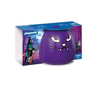 PLAYMOBIL 72360 Sorcière Halloween Baguette Chaudron Citrouille Violette Chat Noir et Gris