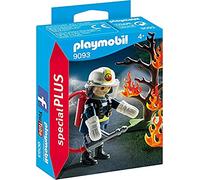 Playmobil SpecialPlus Pompier avec arbre en feu