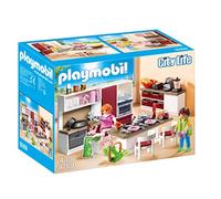 Playmobil 9269 Cuisine aménagée - City Life - Grande Cuisine familiale complètement équipée avec mobilier et Vaisselle - pour aménager La Maison Moderne - Dès 4 Ans