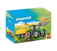 Playmobil 9317 Tracteur De Ferme Avec Remorque Foin Bottes Jeu De Fermier