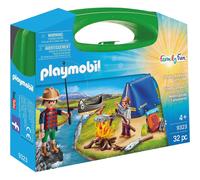 Playmobil Valisette Campeurs 9323 – 2 pers., tente, canoë, 32 pièces, dès 4 ans