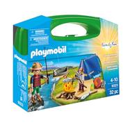 Playmobil Valisette Campeurs 9323 – 2 pers., tente, canoë, 32 pièces, dès 4 ans