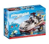 Playmobil 9364 City Action Les policiers d'élite Véhicule amphibie et bandit G