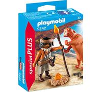 Playmobil - 9442 - Homme des cavernes avec Tigre à Dents de Sabre Coloré