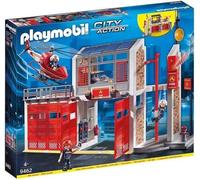 PLAYMOBIL 9462 Caserne de pompiers avec hélicoptere, City Action, Mixte, Pour enfant des 4 ans