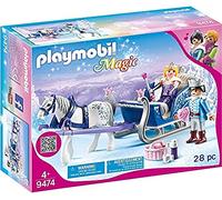 Playmobil 9474 Couple Royal et calèche - Magic - avec Deux Personnages, Un Cheval Royal, Un traineau de Cristal et des Accessoires - Histoire & Imaginaire - Dès 4 Ans