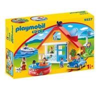 PLAYMOBIL 9527 - Maison de vacances - 7 personnages, 3 animaux, bateau et voiture inclus