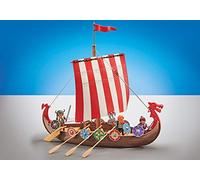 Playmobil - 9891 - History - Drakkar et 3 Vikings - sous Emballage Plastique, Pas de boîte en Carton Bleu