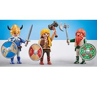 Playmobil - 9893 - History - 3 Vikings - sous Emballage Plastique, Pas de boîte en Carton Bleu