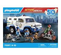 Playmobil Action Heroes 71597 Fourgon blindé avec convoyeurs de fonds Multicolore