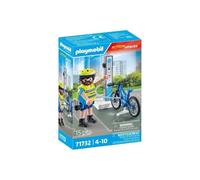 Playmobil Action Heroes 71732 - Policier Cycliste Avec Borne De Recharge