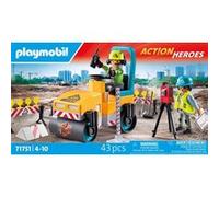Playmobil | Action Heroes | Chantier Routier | Jouet pour Enfants | Set de Construction | Jouet pour Enfants à partir de 4 Ans | 71751