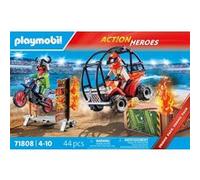 Playmobil Action Heroes 71808 Duo de cascadeurs avec quad et moto E