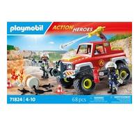 Playmobil Action Heroes 71824 Véhicule de pompiers avec bidon enflammé G