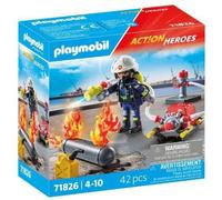 POMPIER POMPE A EAU +RESERVOIR PLAYMOBIL PLL71826