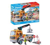 Playmobil Figurine De Camion De Chantier Avec Grue