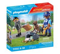 Playmobil Action Heroes Ensemble 71731 Chien De Recherche De Police