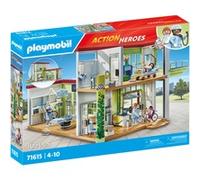 Playmobil 71615 Hôpital Moderne - Action Heroes - Comprend Quatre Personnages et du matériel médical - Dès 4 Ans