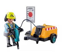 Playmobil Action Heroes Set 71752 Travailleur de la construction avec compres...