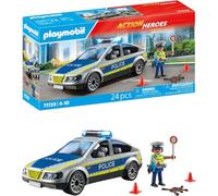 PLAYMOBIL 71729 Voiture police avec sirène et gyrophare, Action Heroes, Les policiers, 24 pièces, Dès 4 ans