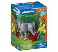 Playmobil – Zoo : éléphanteau et gardien de zoo