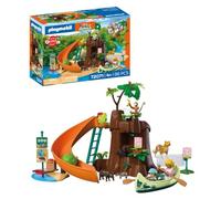 Playmobil | Animals & Friends | Zoo Au Coeur de la Jungle | Grand Arbre de la Jungle avec canoë et catapulte| Jouet pour Enfants à partir de 4 Ans | 72071