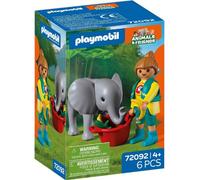 Playmobil – Zoo : éléphanteau et gardien de zoo