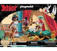 Playmobil 71270 Astérix : César et Cléopâtre - avec Deux Personnages, Un léopard, Une Longue Chaise pour la Reine et des Accessoires - Les Aventures d'Obélix - Histoire & Imaginaire - Dès 5 Ans